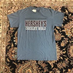 Hersheys Chocolate World T-Shirt Sz M Blue Vintage